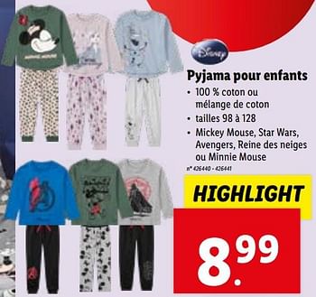 Promotions Pyjama pour enfants - Disney - Valide de 29/11/2023 à 05/12/2023 chez Lidl