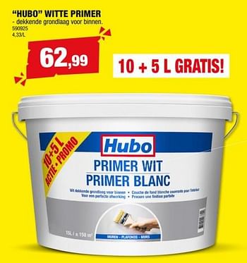 Promoties Hubo witte primer - Huismerk - Hubo  - Geldig van 22/11/2023 tot 03/12/2023 bij Hubo