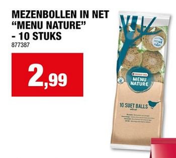 Promoties Mezenbollen in net menu nature - Versele-Laga - Geldig van 22/11/2023 tot 03/12/2023 bij Hubo