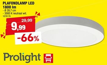 Promoties Plafondlamp led - Prolight - Geldig van 22/11/2023 tot 03/12/2023 bij Hubo