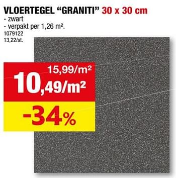 Promoties Vloertegel graniti - Huismerk - Hubo  - Geldig van 22/11/2023 tot 03/12/2023 bij Hubo
