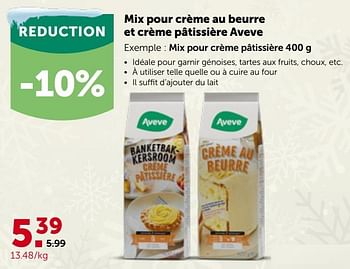 Promotions Mix pour crème pâtissière - Produit maison - Aveve - Valide de 29/11/2023 à 10/12/2023 chez Aveve