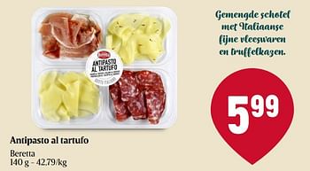 Promoties Antipasto al tartufo beretta - BERETTA - Geldig van 30/11/2023 tot 06/12/2023 bij Delhaize