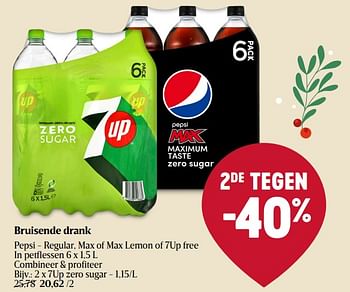 Promoties Bruisende drank 7up zero sugar - 7-Up - Geldig van 30/11/2023 tot 06/12/2023 bij Delhaize