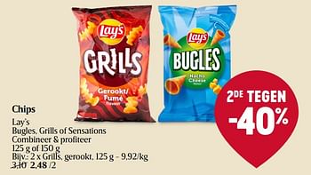 Promoties Chips lay’s grills, gerookt - Lay's - Geldig van 30/11/2023 tot 06/12/2023 bij Delhaize