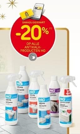 Promotions -20% op alle antikalkproducten hg - HG - Valide de 29/11/2023 à 28/12/2023 chez Brico