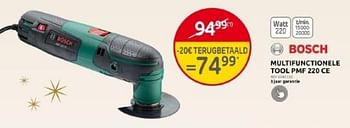 Promoties Bosch multifunctionele tool pmf 220 ce - Bosch - Geldig van 29/11/2023 tot 28/12/2023 bij Brico