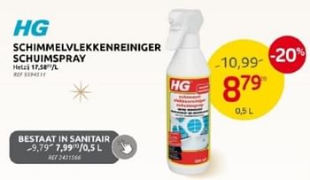 Promoties Schimmelvlekkenreiniger schuimspray - HG - Geldig van 29/11/2023 tot 28/12/2023 bij Brico