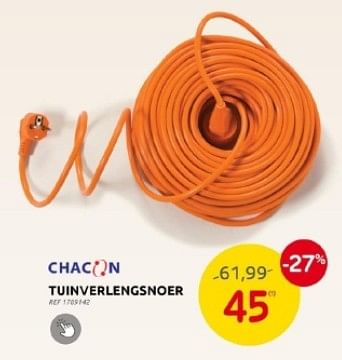 Promoties Tuinverlengsnoer - Chacon - Geldig van 29/11/2023 tot 28/12/2023 bij Brico