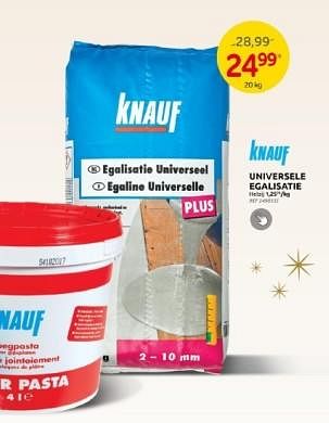 Promoties Universele egalisatie - Knauf - Geldig van 29/11/2023 tot 28/12/2023 bij Brico