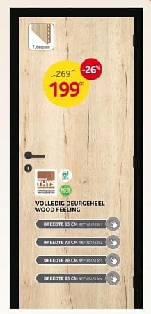 Promoties Volledig deurgeheel wood feeling - Thys - Geldig van 29/11/2023 tot 28/12/2023 bij Brico
