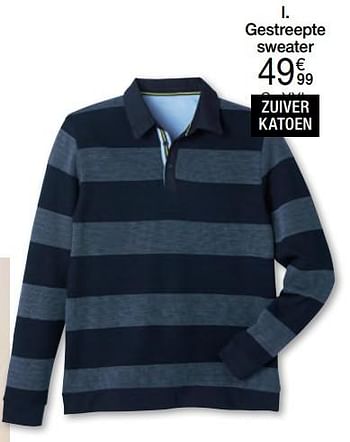 Promoties Gestreepte sweater - Huismerk - Damart - Geldig van 01/10/2023 tot 15/12/2023 bij Damart