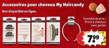 Promotions Accessoires pour cheveux my haircandy pince à cheveux avec perles - My haircandy - Valide de 28/11/2023 à 10/12/2023 chez Kruidvat