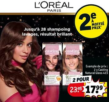 Promotions Casting natural gloss 423 - L'Oreal Paris - Valide de 28/11/2023 à 10/12/2023 chez Kruidvat