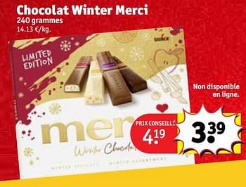 Promotions Chocolat winter merci - MERCI - Valide de 28/11/2023 à 10/12/2023 chez Kruidvat