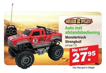 Promoties Auto met afstandsbediening monstertruck strongbull - Gear2Play - Geldig van 19/11/2023 tot 09/12/2023 bij Van Cranenbroek