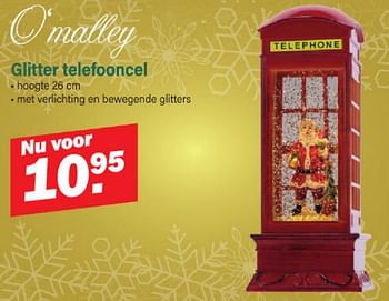 Promoties Glitter telefooncel - O' malley - Geldig van 19/11/2023 tot 09/12/2023 bij Van Cranenbroek