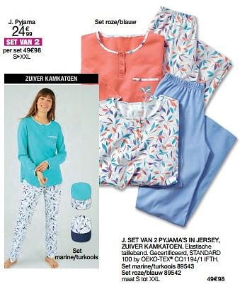 Promoties Pyjama - Huismerk - Damart - Geldig van 01/10/2023 tot 15/12/2023 bij Damart