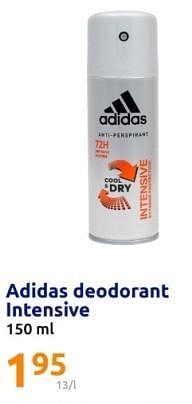 Promoties Adidas deodorant intensive - Adidas - Geldig van 29/11/2023 tot 05/12/2023 bij Action