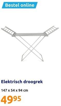 Promoties Elektrisch droogrek - Huismerk - Action - Geldig van 29/11/2023 tot 05/12/2023 bij Action