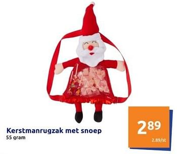 Promoties Kerstmanrugzak met snoep - Huismerk - Action - Geldig van 29/11/2023 tot 05/12/2023 bij Action