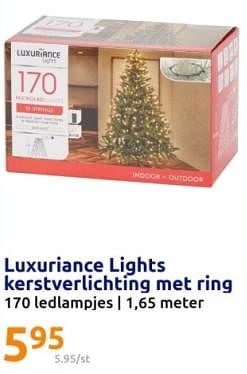Promoties Luxuriance lights kerstverlichting met ring - Luxuriance - Geldig van 29/11/2023 tot 05/12/2023 bij Action