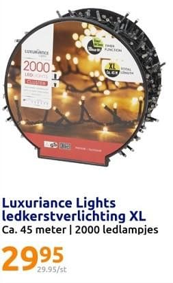 Promoties Luxuriance lights ledkerstverlichting xl - Luxuriance - Geldig van 29/11/2023 tot 05/12/2023 bij Action