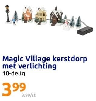 Promoties Magic village kerstdorp met verlichting - Huismerk - Action - Geldig van 29/11/2023 tot 05/12/2023 bij Action