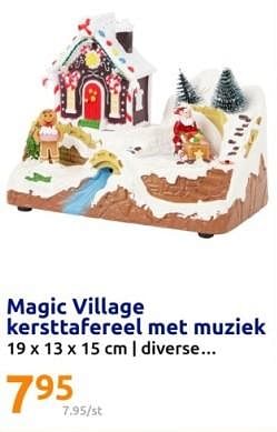 Promoties Magic village kersttafereel met muziek - Huismerk - Action - Geldig van 29/11/2023 tot 05/12/2023 bij Action