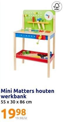 Promoties Mini matters houten werkbank - Mini Matters - Geldig van 29/11/2023 tot 05/12/2023 bij Action
