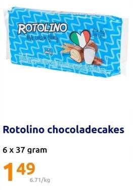 Promoties Rotolino chocoladecakes - Rotolino - Geldig van 29/11/2023 tot 05/12/2023 bij Action