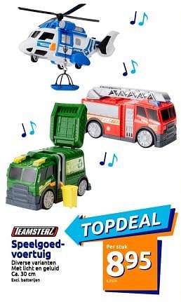 Promoties Speelgoed- voertuig - TeamsterZ - Geldig van 29/11/2023 tot 05/12/2023 bij Action