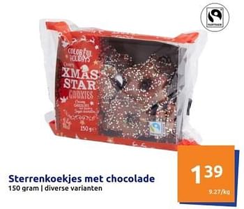 Promoties Sterrenkoekjes met chocolade - Huismerk - Action - Geldig van 29/11/2023 tot 05/12/2023 bij Action