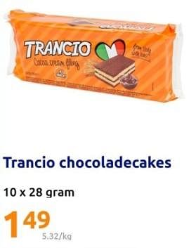 Promoties Trancio chocoladecakes - Trancio - Geldig van 29/11/2023 tot 05/12/2023 bij Action