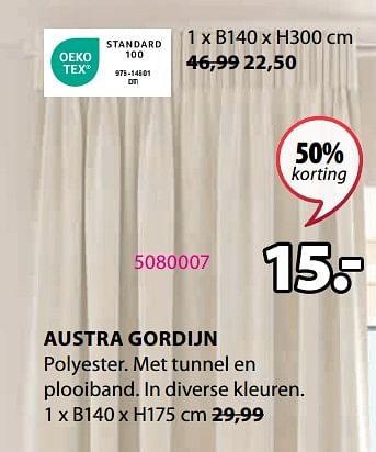 Promotions Austra gordijn - Produit Maison - Jysk - Valide de 27/11/2023 à 26/12/2023 chez Jysk