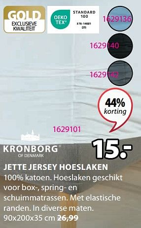 Promoties Jette jersey hoeslaken - Kronborg - Geldig van 27/11/2023 tot 26/12/2023 bij Jysk