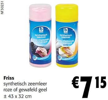 Promoties Friss synthetisch zeemleer roze of gewafeld geel - Friss - Geldig van 29/11/2023 tot 12/12/2023 bij Colruyt