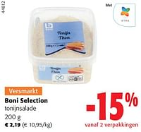 Promoties Boni selection tonijnsalade - Boni - Geldig van 29/11/2023 tot 12/12/2023 bij Colruyt