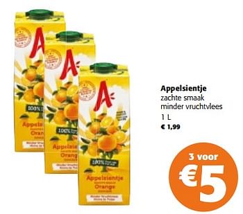 Promoties Appelsientje zachte smaak minder vruchtvlees - Appelsientje - Geldig van 29/11/2023 tot 12/12/2023 bij Colruyt