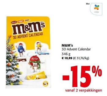 Promoties M+m`s 3d advent calendar - M&M 's - Geldig van 29/11/2023 tot 12/12/2023 bij Colruyt