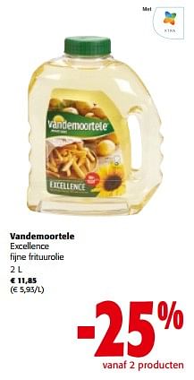Promoties Vandemoortele excellence fijne frituurolie - Vandemoortele - Geldig van 29/11/2023 tot 12/12/2023 bij Colruyt
