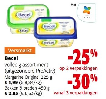 Promoties Becel volledig assortiment - Becel - Geldig van 29/11/2023 tot 12/12/2023 bij Colruyt