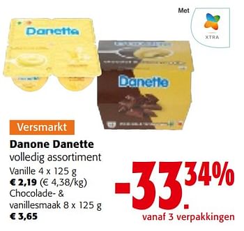 Promoties Danone danette volledig assortiment - Danone - Geldig van 29/11/2023 tot 12/12/2023 bij Colruyt