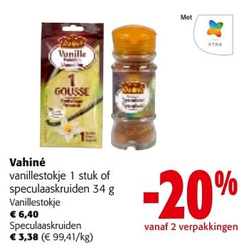 Promoties Vahiné vanillestokje of speculaaskruiden - Vahine - Geldig van 29/11/2023 tot 12/12/2023 bij Colruyt