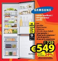 Promoties Samsung combi koelkast - réfrigérateur combi rb34t602esa - Samsung - Geldig van 29/11/2023 tot 06/12/2023 bij ElectroStock