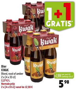 Promoties Bier kwak - Kwak - Geldig van 29/11/2023 tot 05/12/2023 bij Smatch