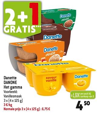 Promoties Danette danone - Danone - Geldig van 29/11/2023 tot 05/12/2023 bij Smatch