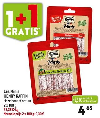 Promoties Les minis henry raffin - Henry Raffin - Geldig van 29/11/2023 tot 05/12/2023 bij Smatch