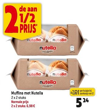 Promoties Muffins met nutella - Nutella - Geldig van 29/11/2023 tot 05/12/2023 bij Smatch