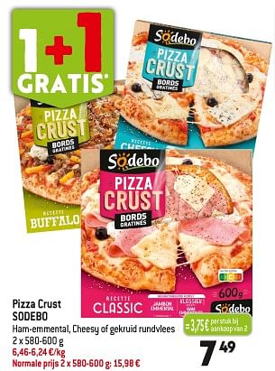 Promoties Pizza crust sodebo - Sodebo - Geldig van 29/11/2023 tot 05/12/2023 bij Smatch